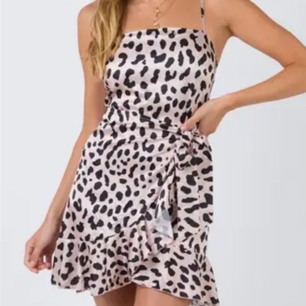 Princess Polly Leopard Print Wrap Dress